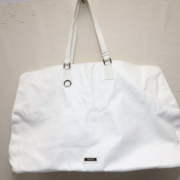 Versace Handbags - Versace Parfums White Weekender Travel Large Tote 22” x 14”